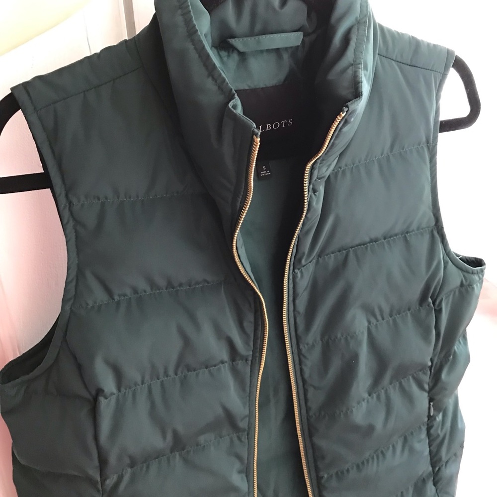 Talbots Green Puffer Vest Sz S - Picture 9 of 10
